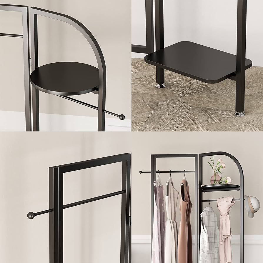 Amazon.com: DOORXIFO Corner Black Metal Clothing Racks,Heavy